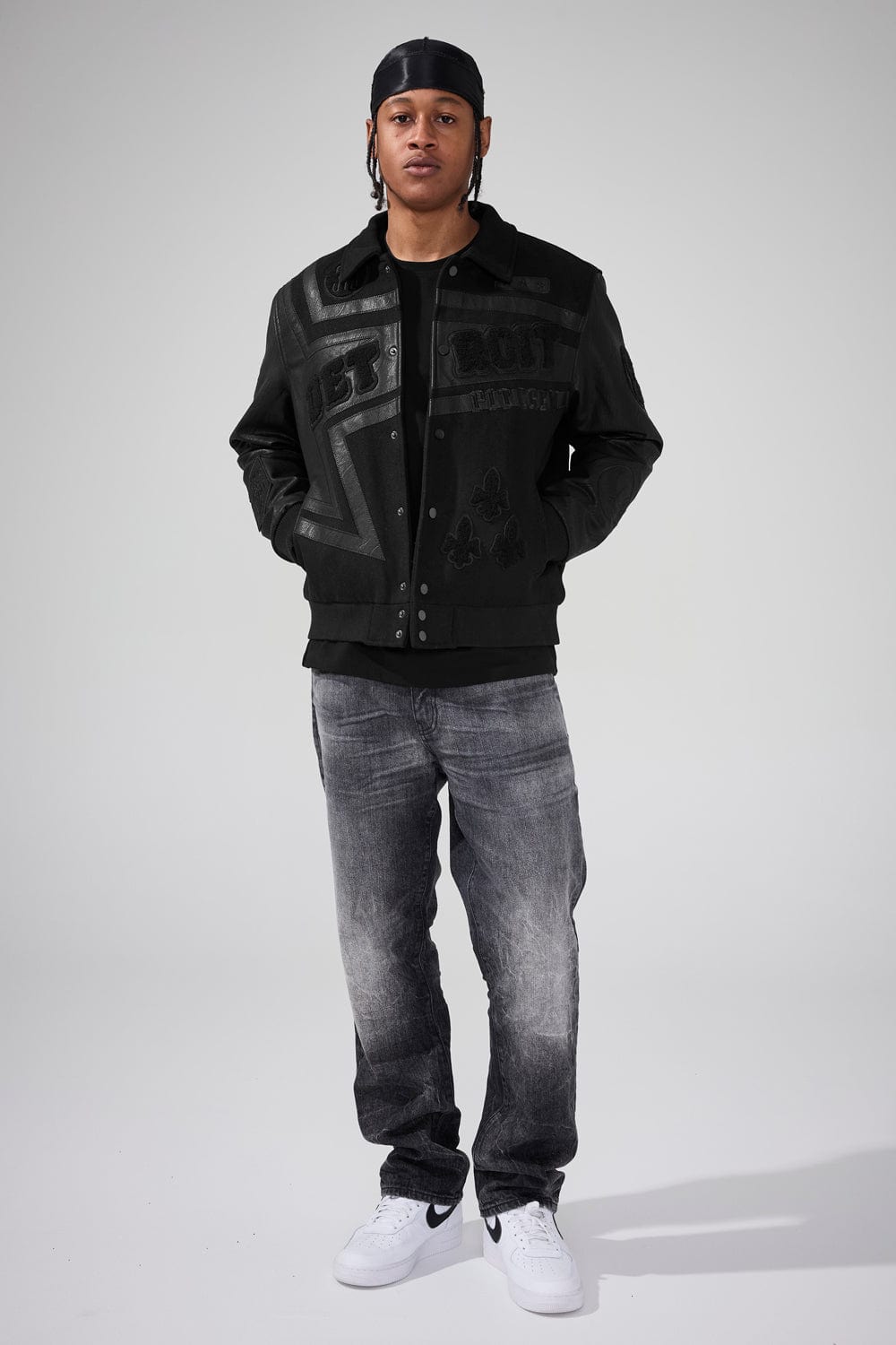 Jordan Craig Trackstar Varsity Jacket (Blackout)