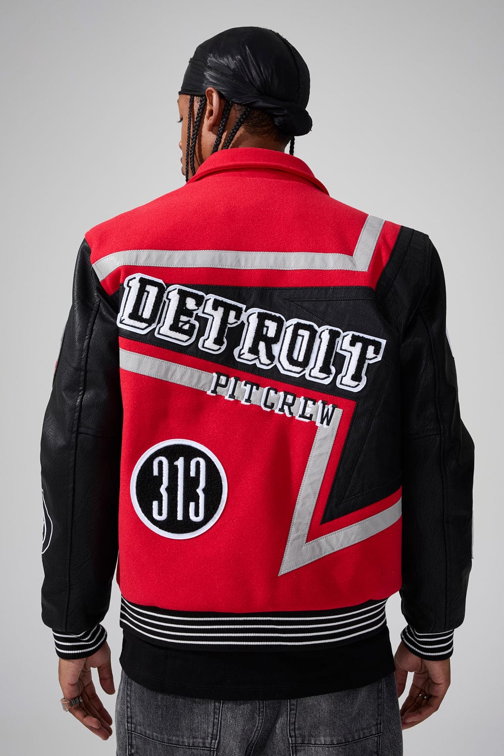 Trackstar Varsity Jacket (Red) lifestyle image 2