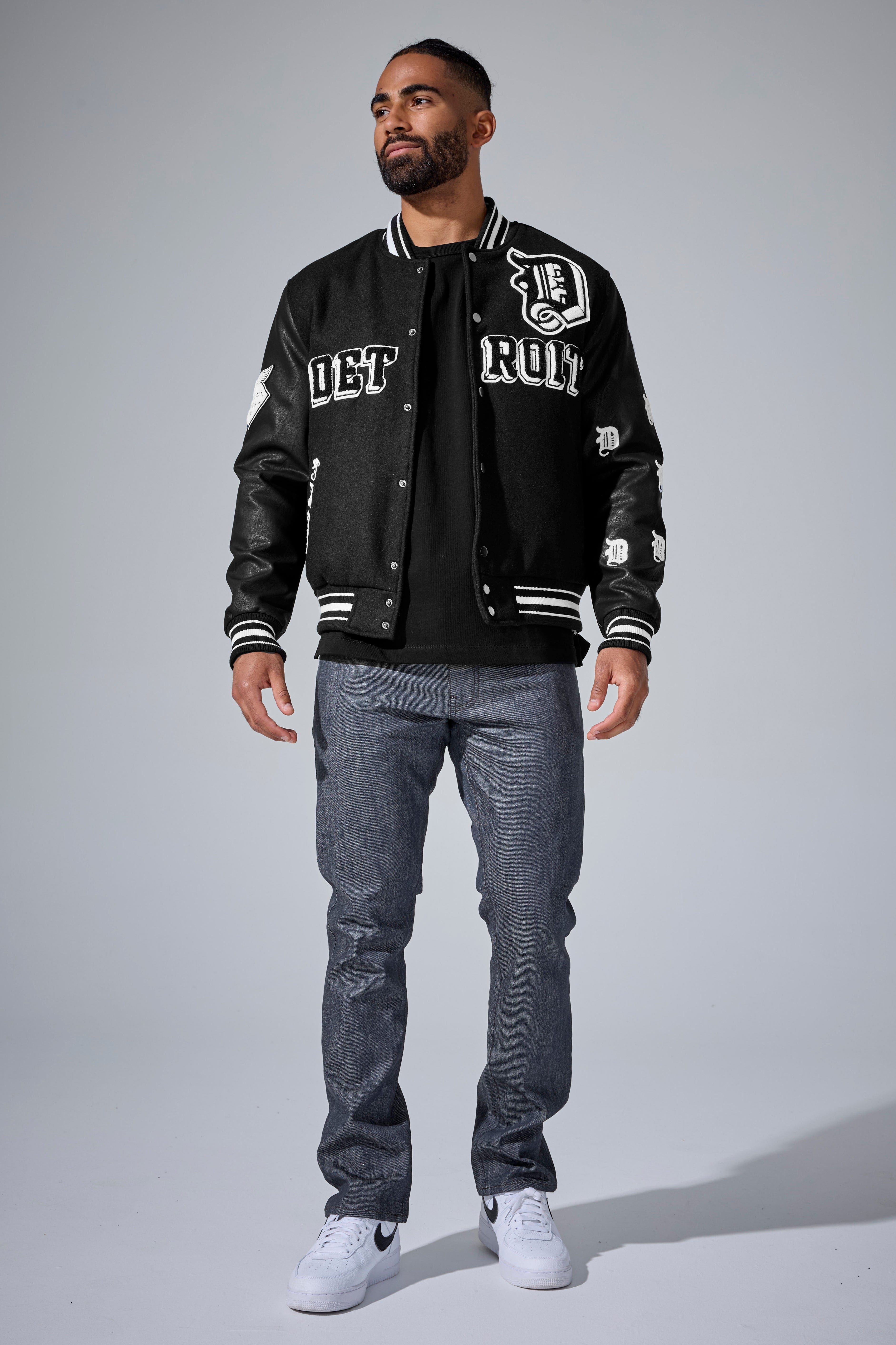 Jordan Craig D-Town Varsity Jacket (Black)