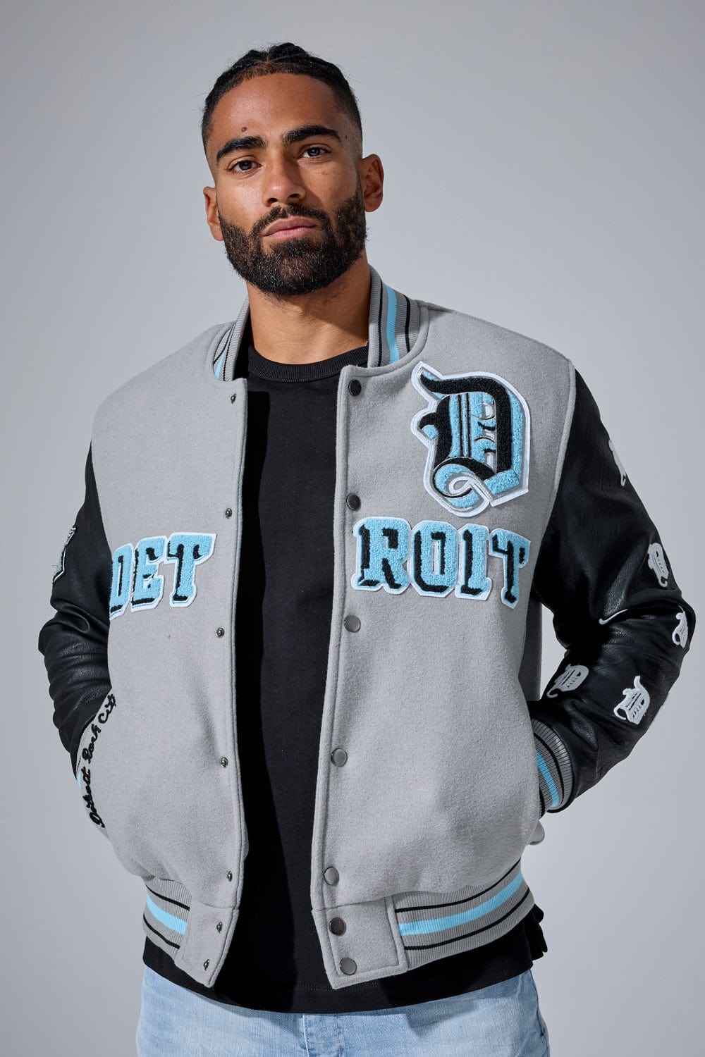Jordan Craig D-Town Varsity Jacket (Lion Grey) S / Lion Grey