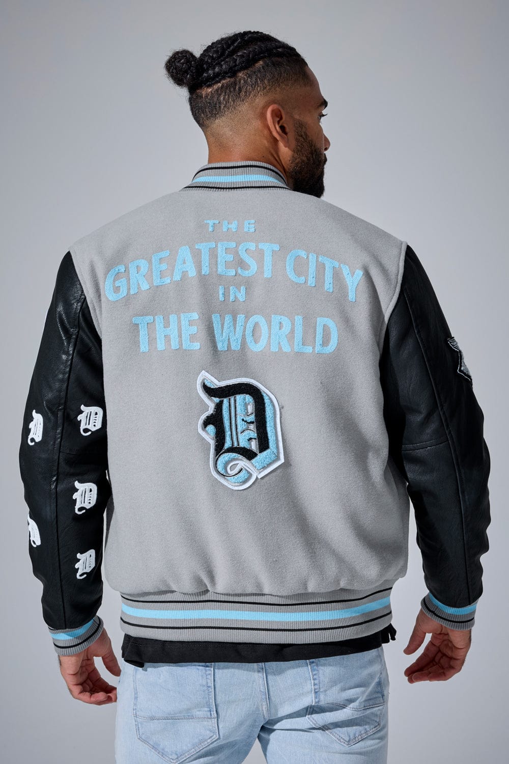 Jordan Craig D-Town Varsity Jacket (Lion Grey)