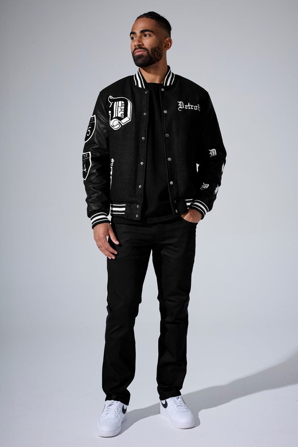 Jordan Craig 313 Varsity Jacket (Black)