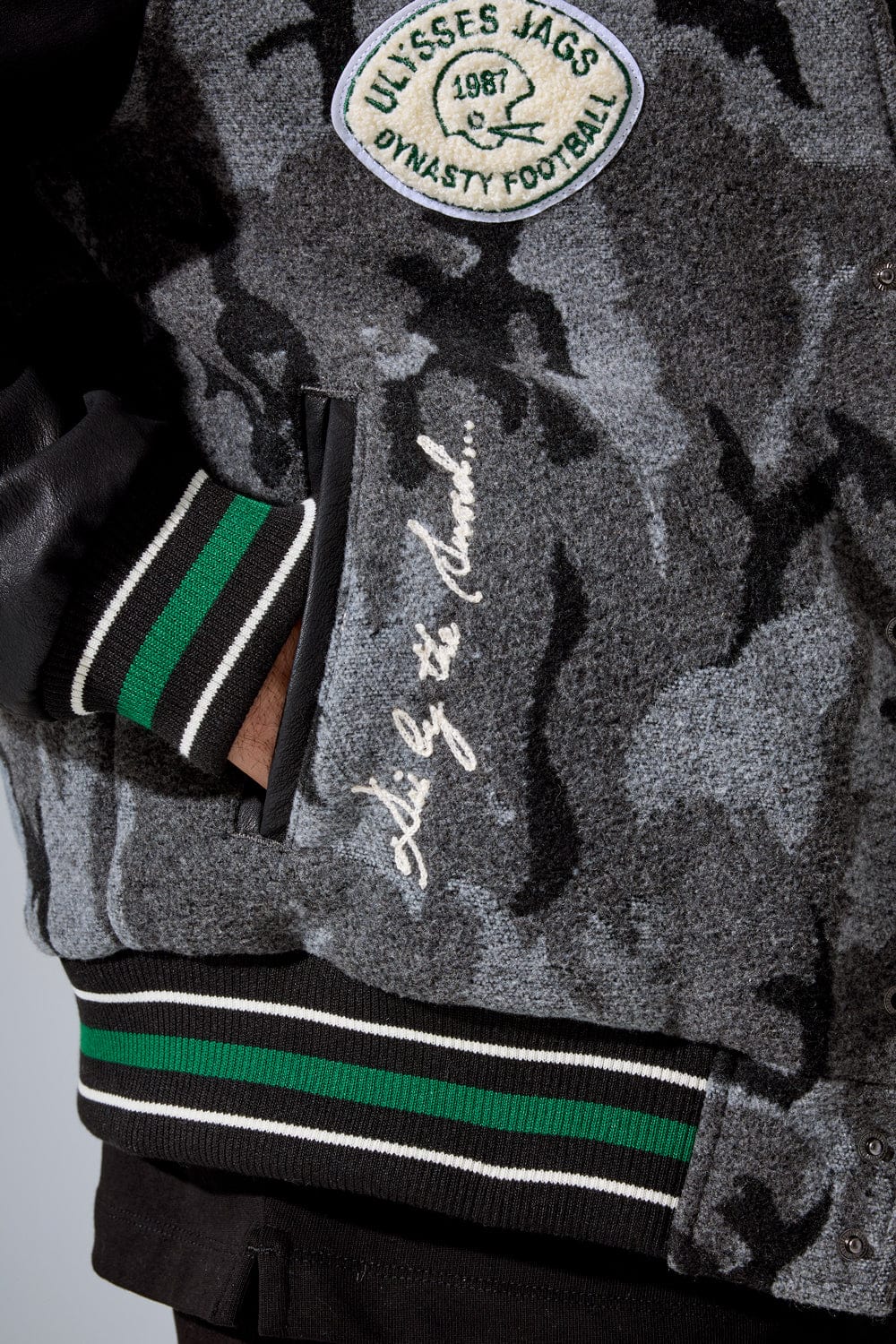 Jordan Craig Life of Vice Varsity Jacket (Black Camo)