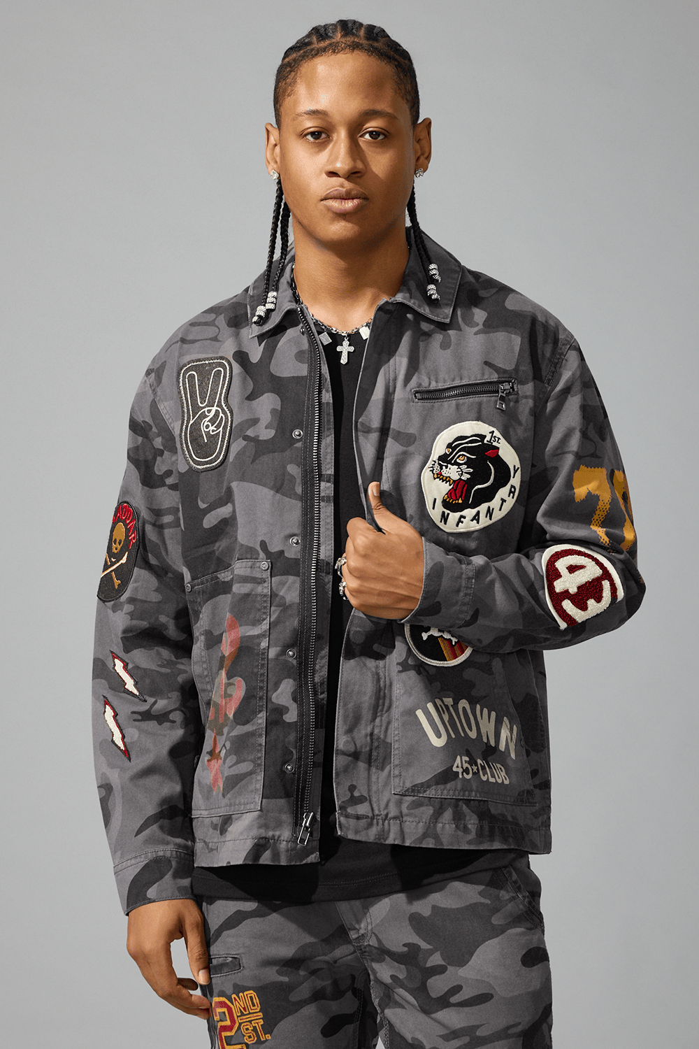 Battalion Work Jacket (Black Camo)