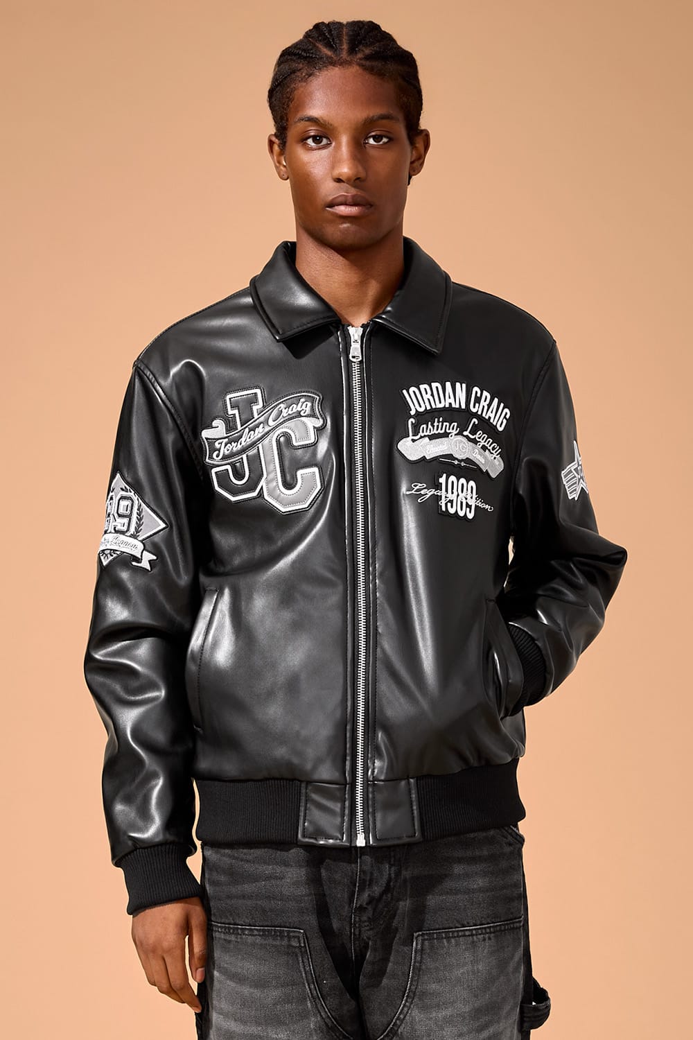 Jordan Craig Legacy Everlasting Varsity Jacket Black / S