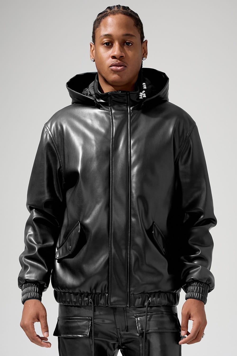 Jordan Craig Thriller Hooded Bomber Jacket (Black) S / Black