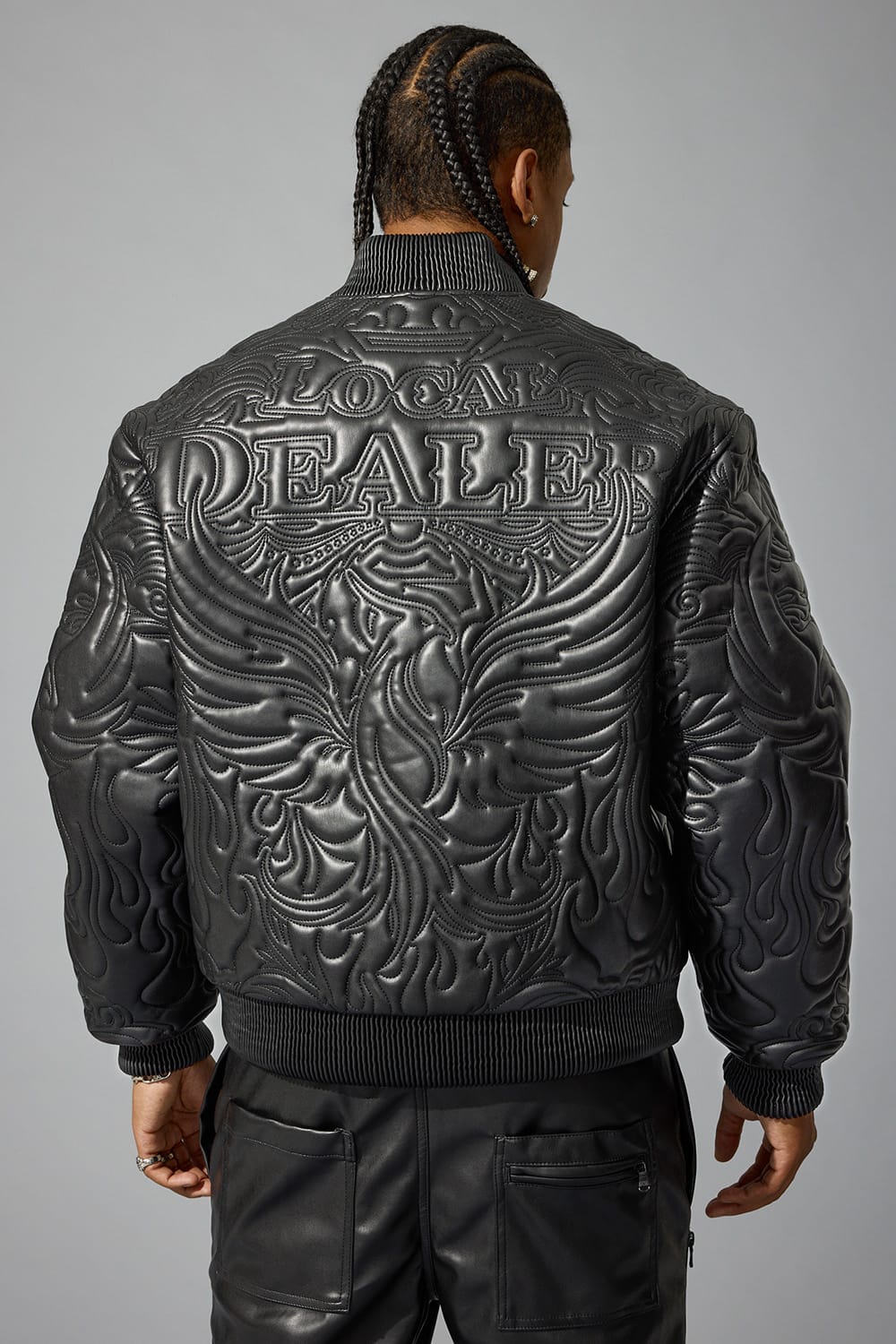 Jordan Craig Harlem World Bomber Jacket (Black)