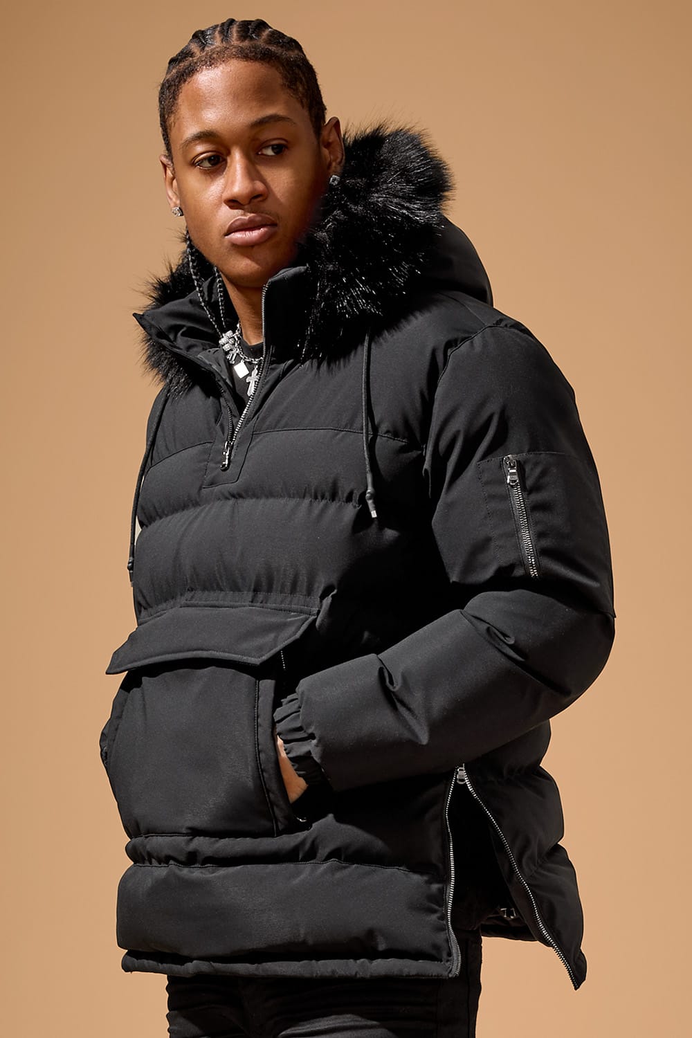 Jordan Craig Concord Pullover Anorak (Black)