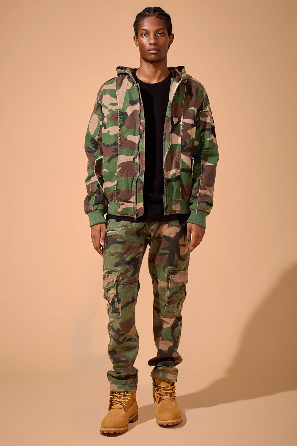 Jordan Craig Front line Bomber Jacket (Vintage Camo)