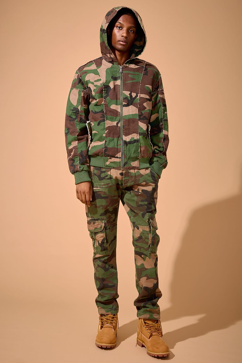 Jordan Craig Front line Bomber Jacket (Vintage Camo)