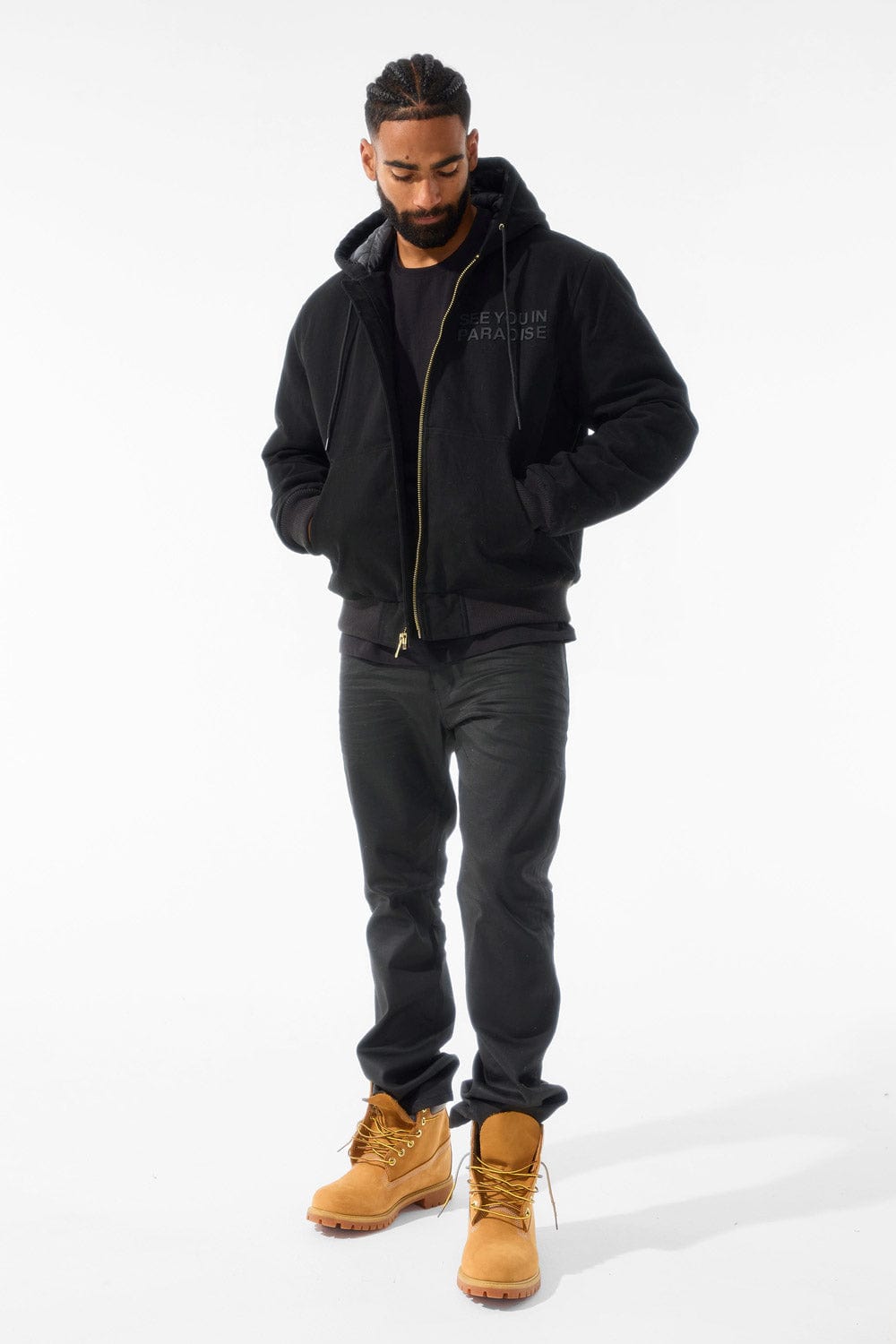 Jordan Craig See You In Paradise Hooded Work Jacket (Black)