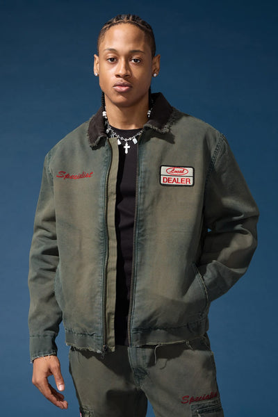 Local Dealer Zip Up Work Jacket (Green)