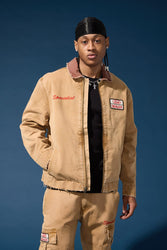Local Dealer Zip Up Work Jacket (Khaki)