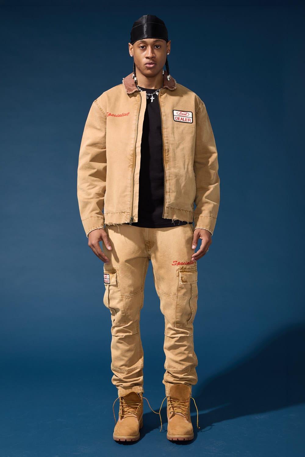 Local Dealer Zip Up Work Jacket (Khaki)