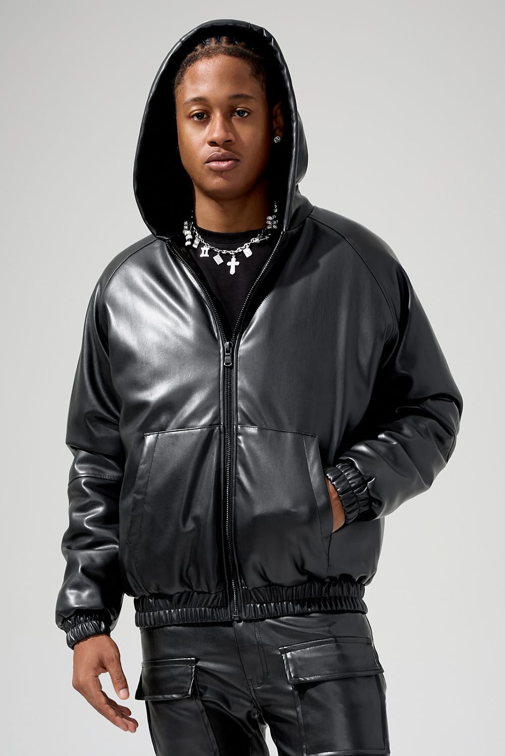 Jordan Craig Thriller Hooded Zip Up Jacket (Black)