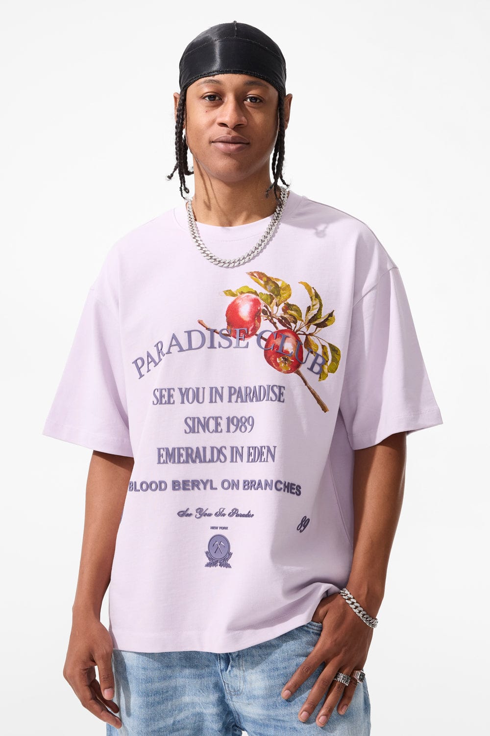 Jordan Craig Paradise Club Cropped Boxy T-Shirt Lavender / S