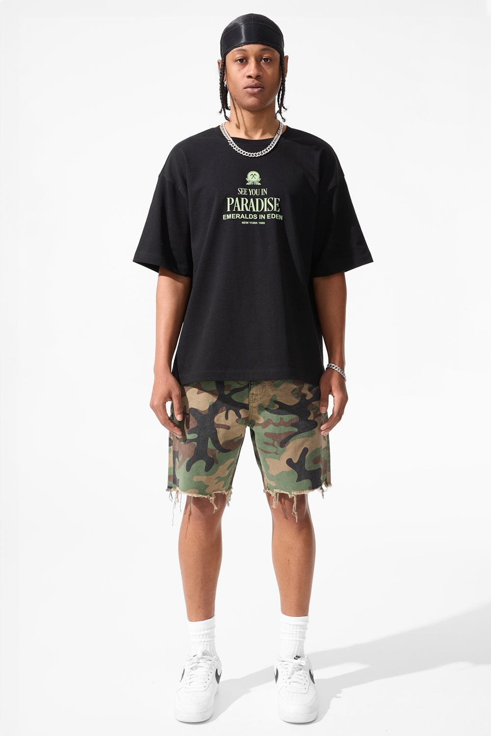 Jordan Craig Emeralds in Eden Cropped Boxy T-Shirt
