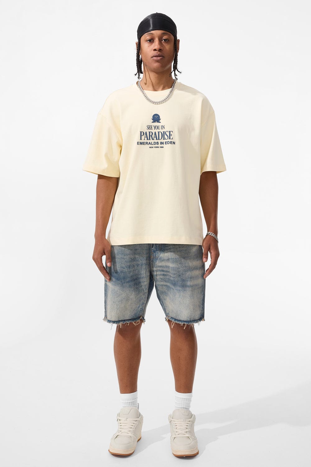 Jordan Craig Emeralds in Eden Cropped Boxy T-Shirt