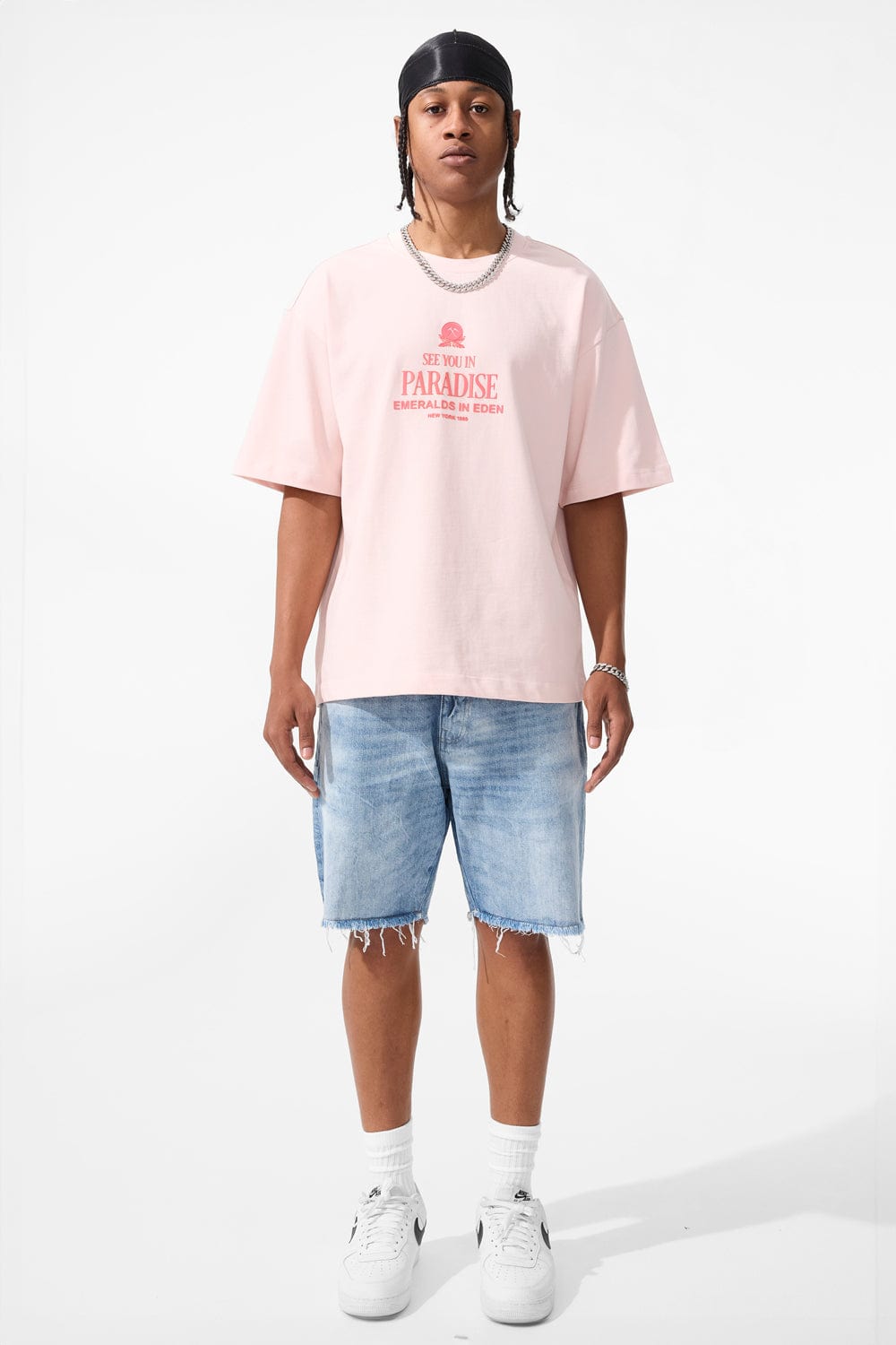 Jordan Craig Emeralds in Eden Cropped Boxy T-Shirt