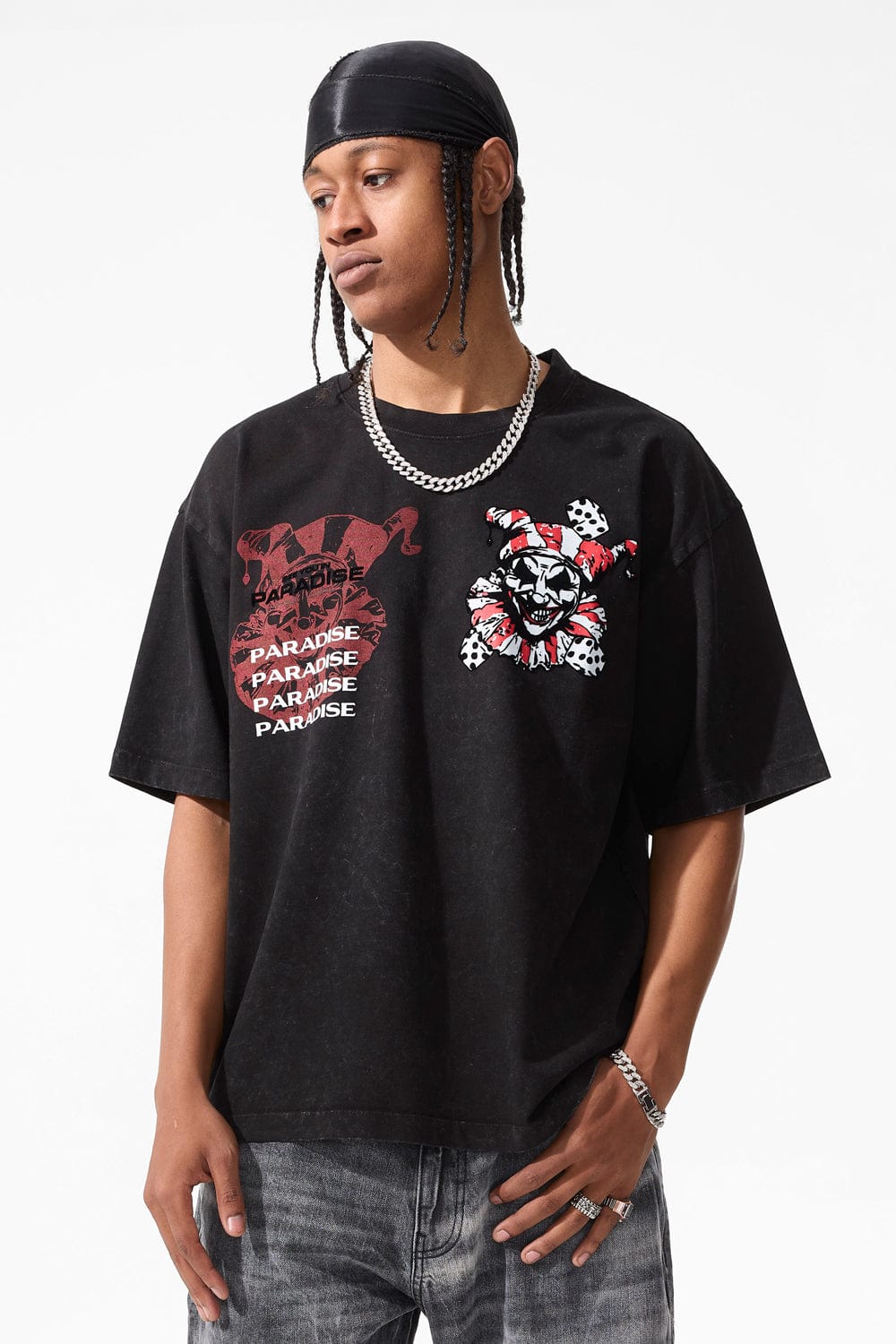 Jordan Craig Beat The Odds Cropped Boxy T-Shirt Black Shadow / S