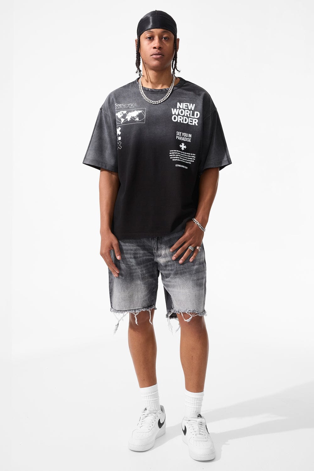 Jordan Craig New World Order Cropped Boxy T-Shirt