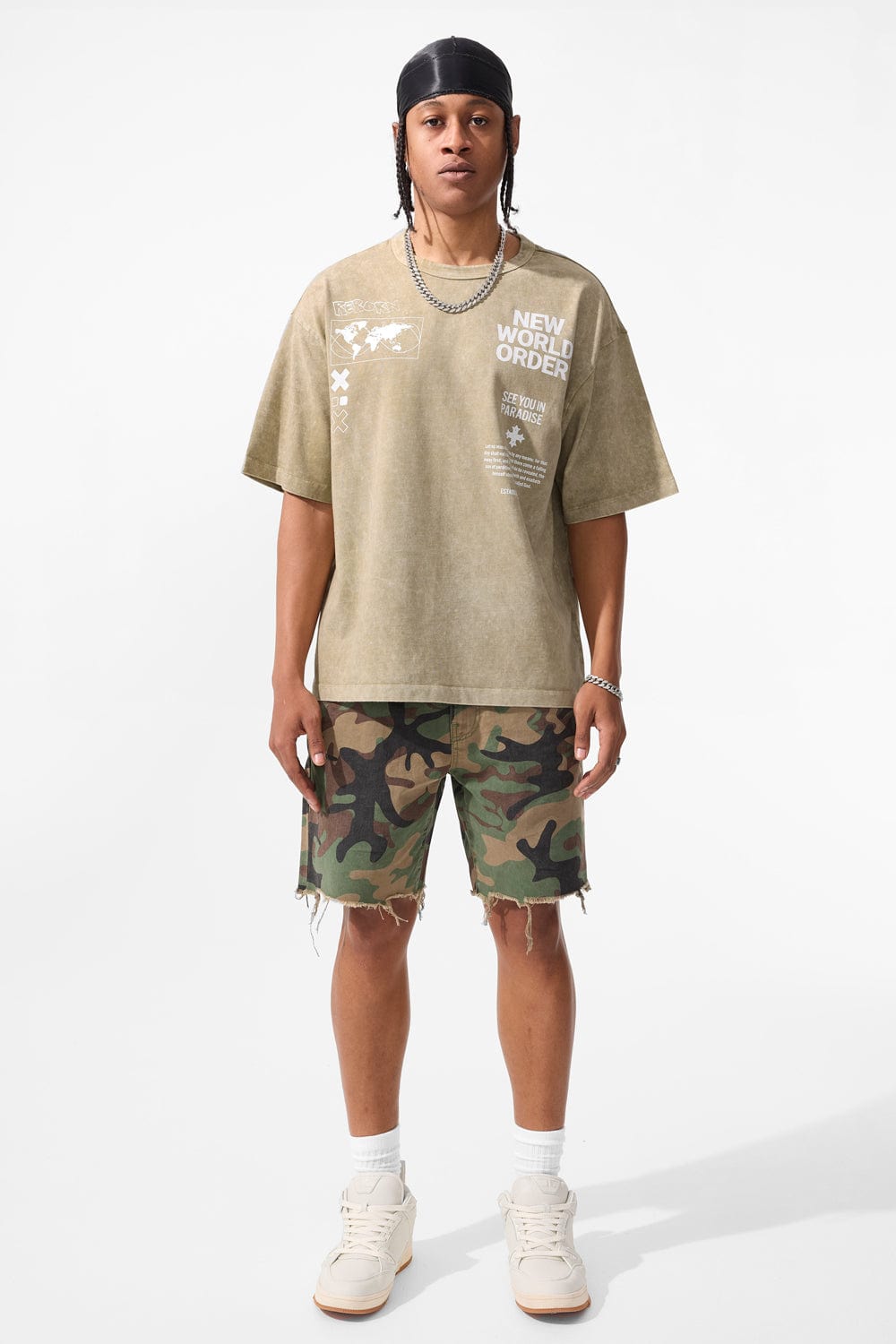 Jordan Craig New World Order Cropped Boxy T-Shirt