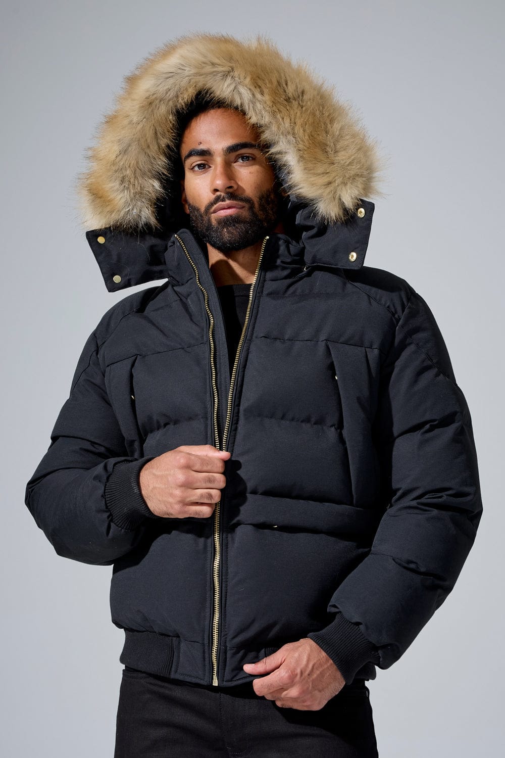 Jordan Craig Cross Bay Bomber Jacket (Black) S / Black