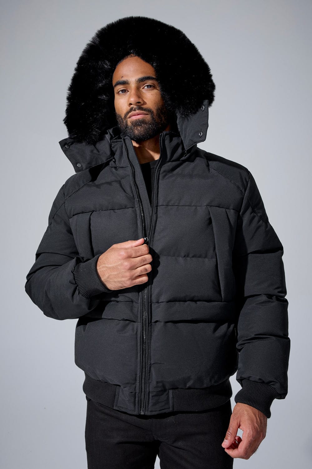 Jordan Craig Cross Bay Bomber Jacket (Noir) S / Noir