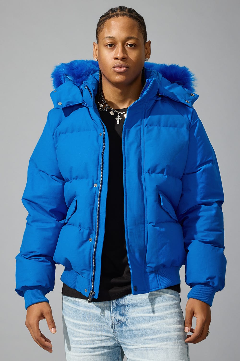 Jordan Craig Atlantic Ave Bomber Jacket Royal / S