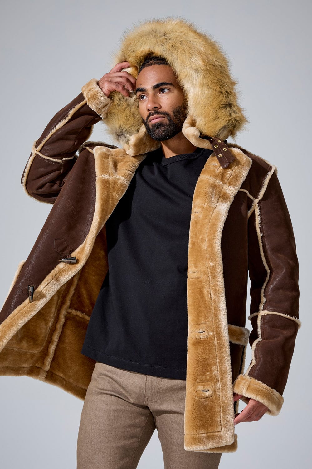 Jordan Craig Denali Shearling Jacket (Brown) S / Brown