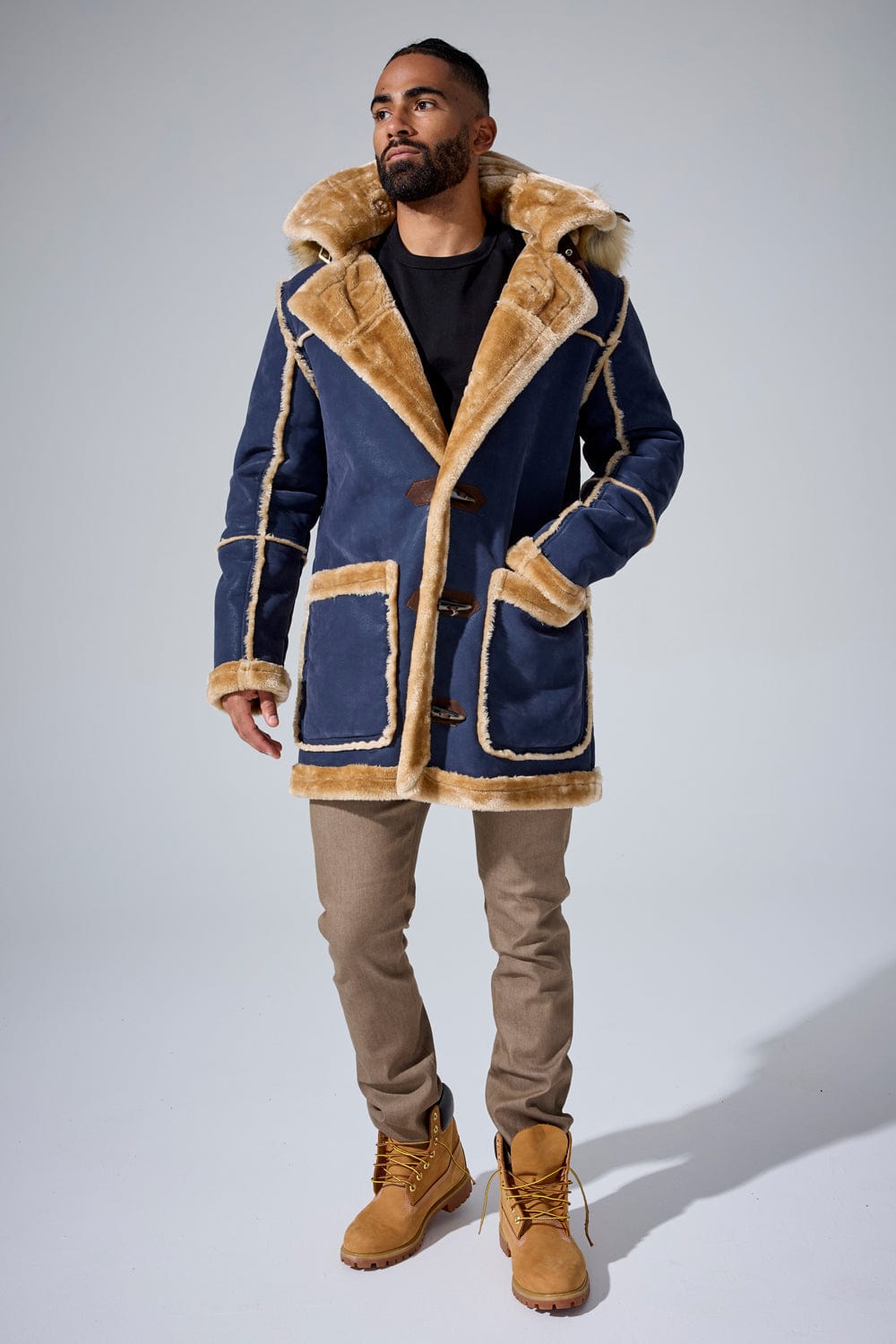 Jordan Craig Denali Shearling Jacket (Navy)