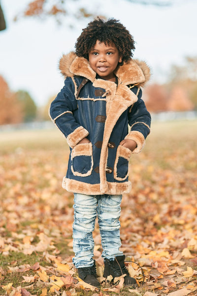 Kids Denali Shearling Jacket (Navy)