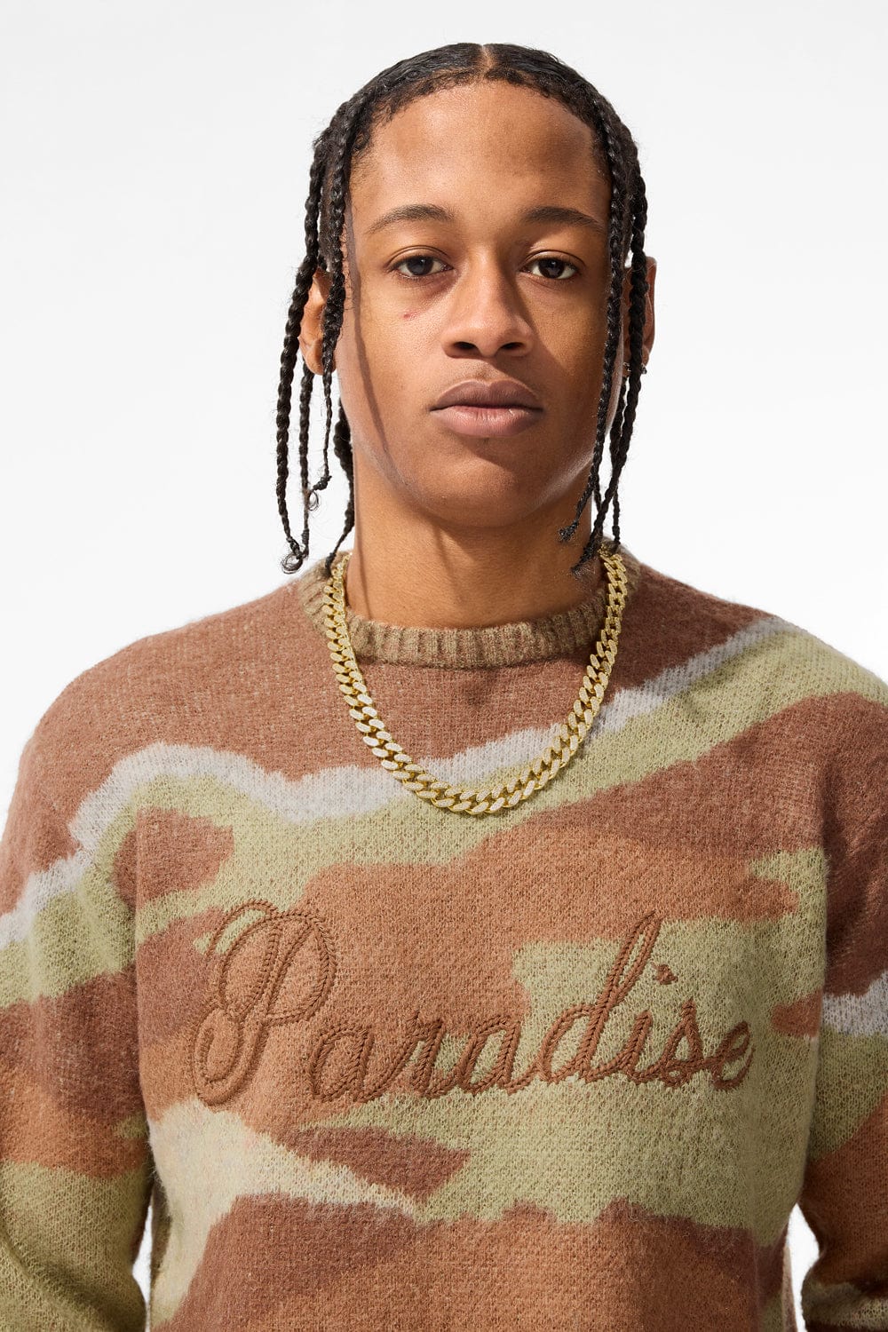 Jordan Craig Paradise Mirage Crewneck Sweater (Army Green)