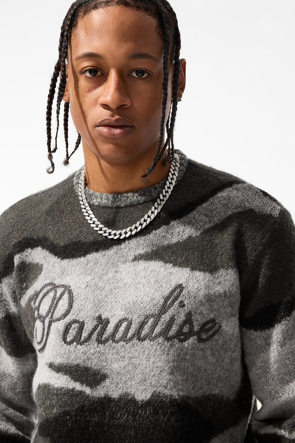 Jordan Craig Paradise Mirage Crewneck Sweater (Black)