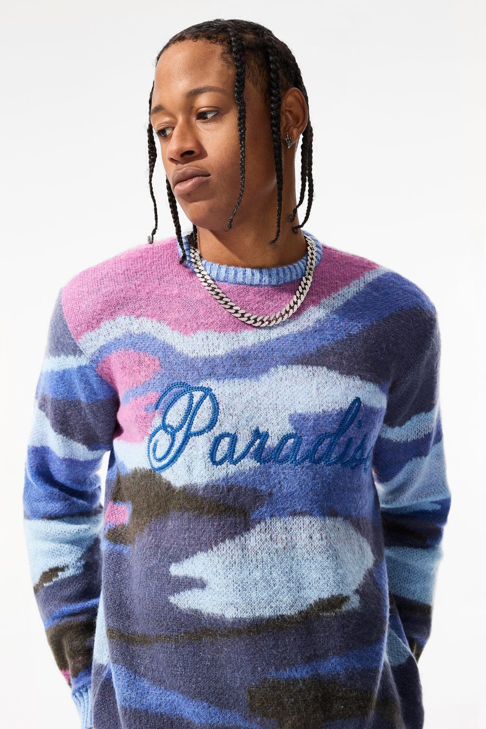 Jordan Craig Paradise Mirage Crewneck Sweater (Blue)