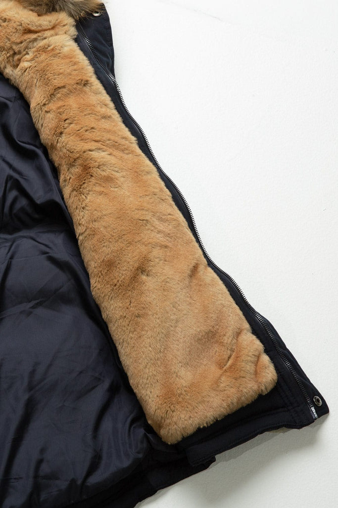 Jordan Craig Yukon Fur Lined Puffer Vest (Navy)