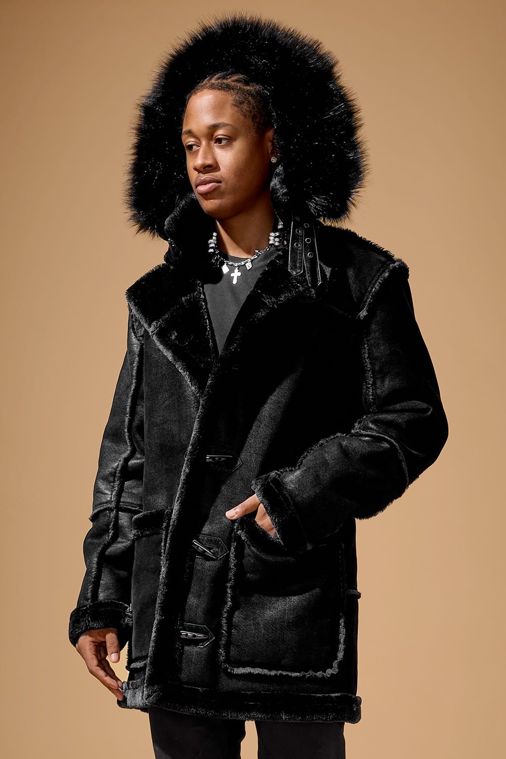 Jordan Craig Denali Shearling Jacket (Black)
