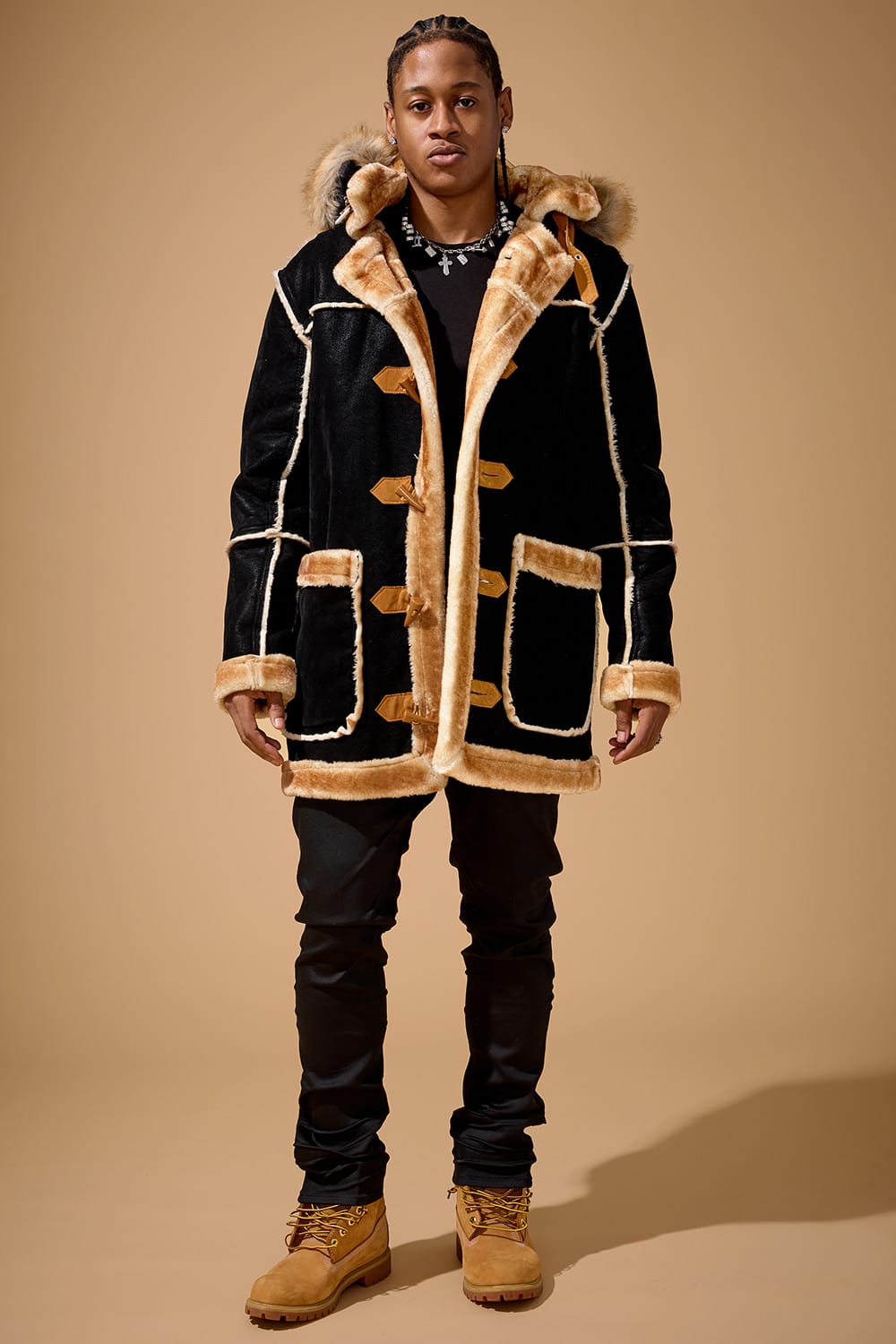 Jordan Craig Denali Shearling Jacket (Black Coffee)