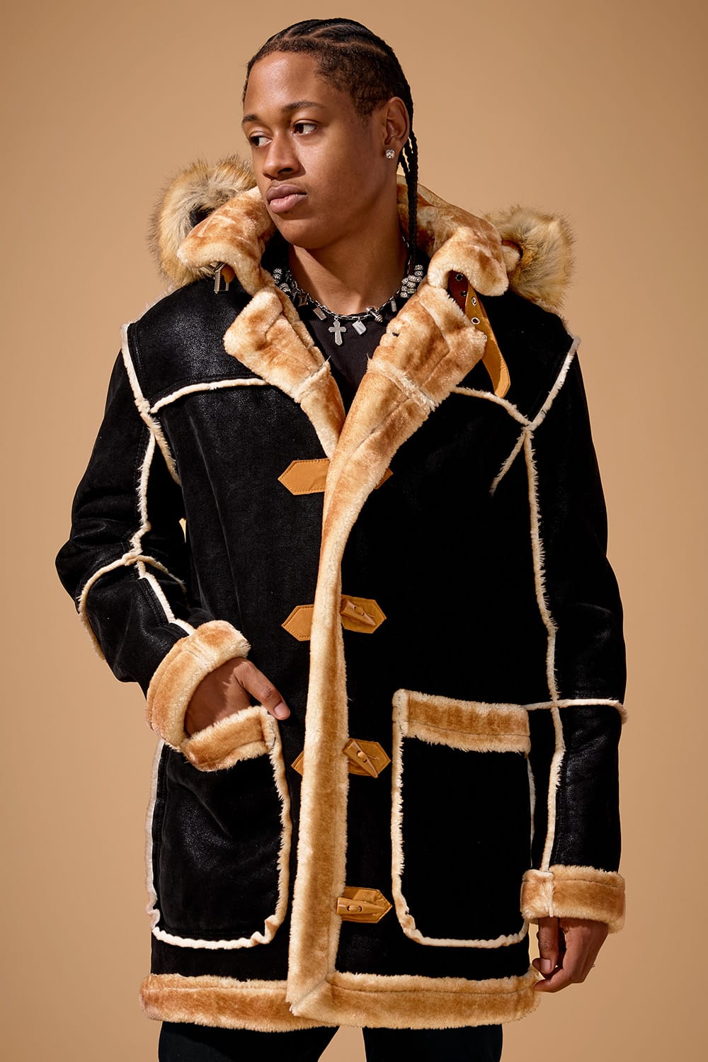 Jordan Craig Denali Shearling Jacket (Black Coffee) S / Black Coffee