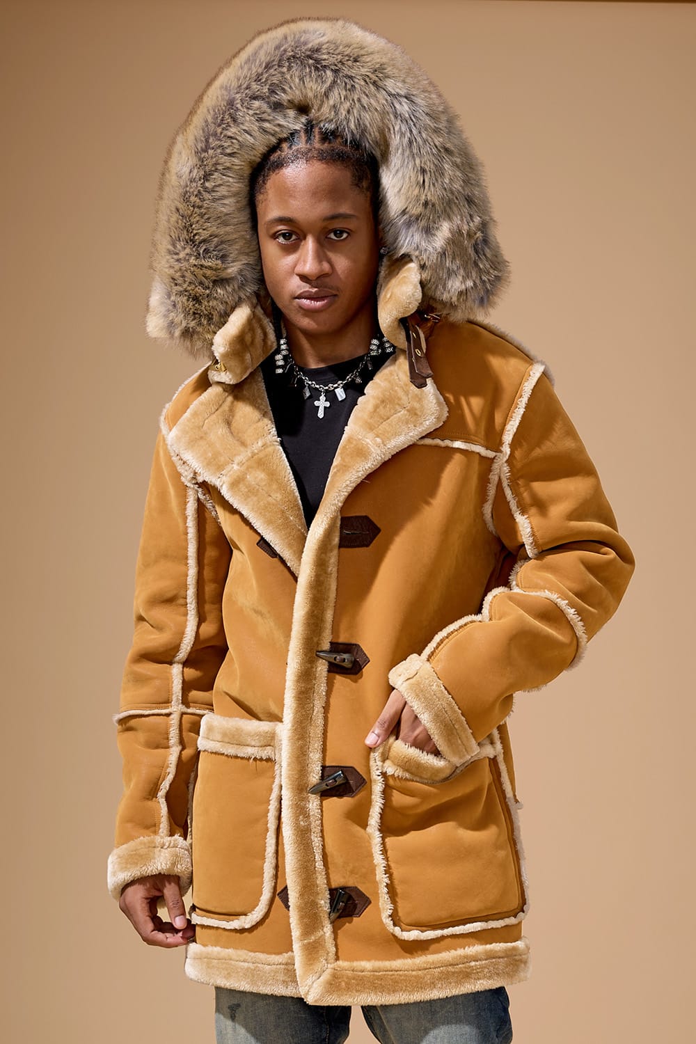 Jordan Craig Denali Shearling Jacket (Cognac)