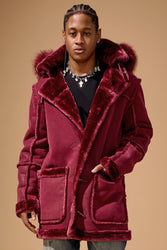 Denali Shearling Jacket (Wine)