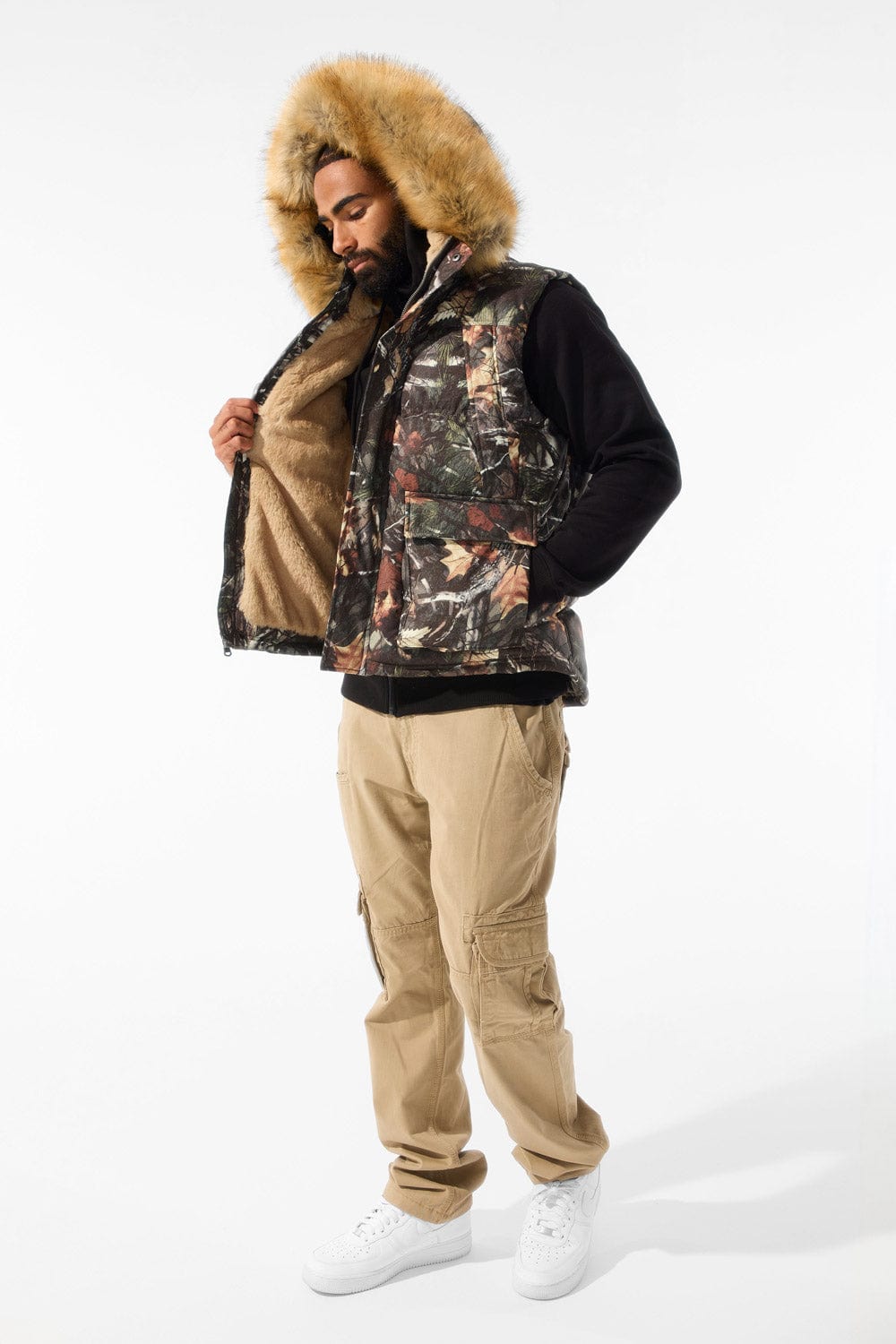 Jordan Craig Yukon Fur Lined Puffer Vest (Real Tree)