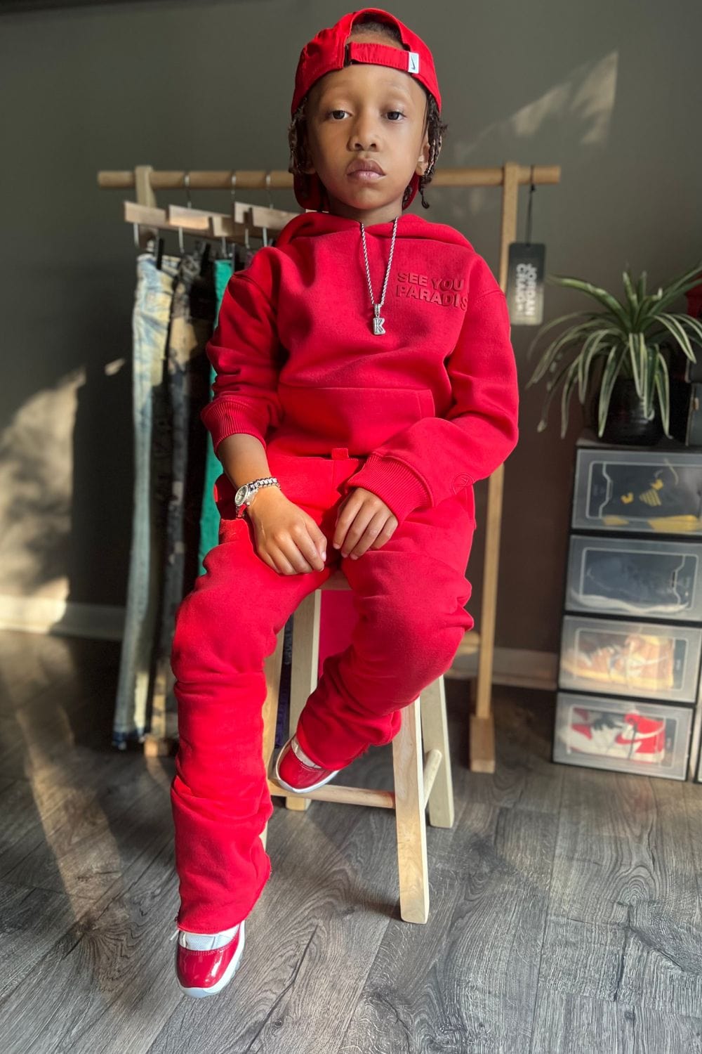 Jordan Craig Kids Hoodie Stacked Fleece Bundle (Red)