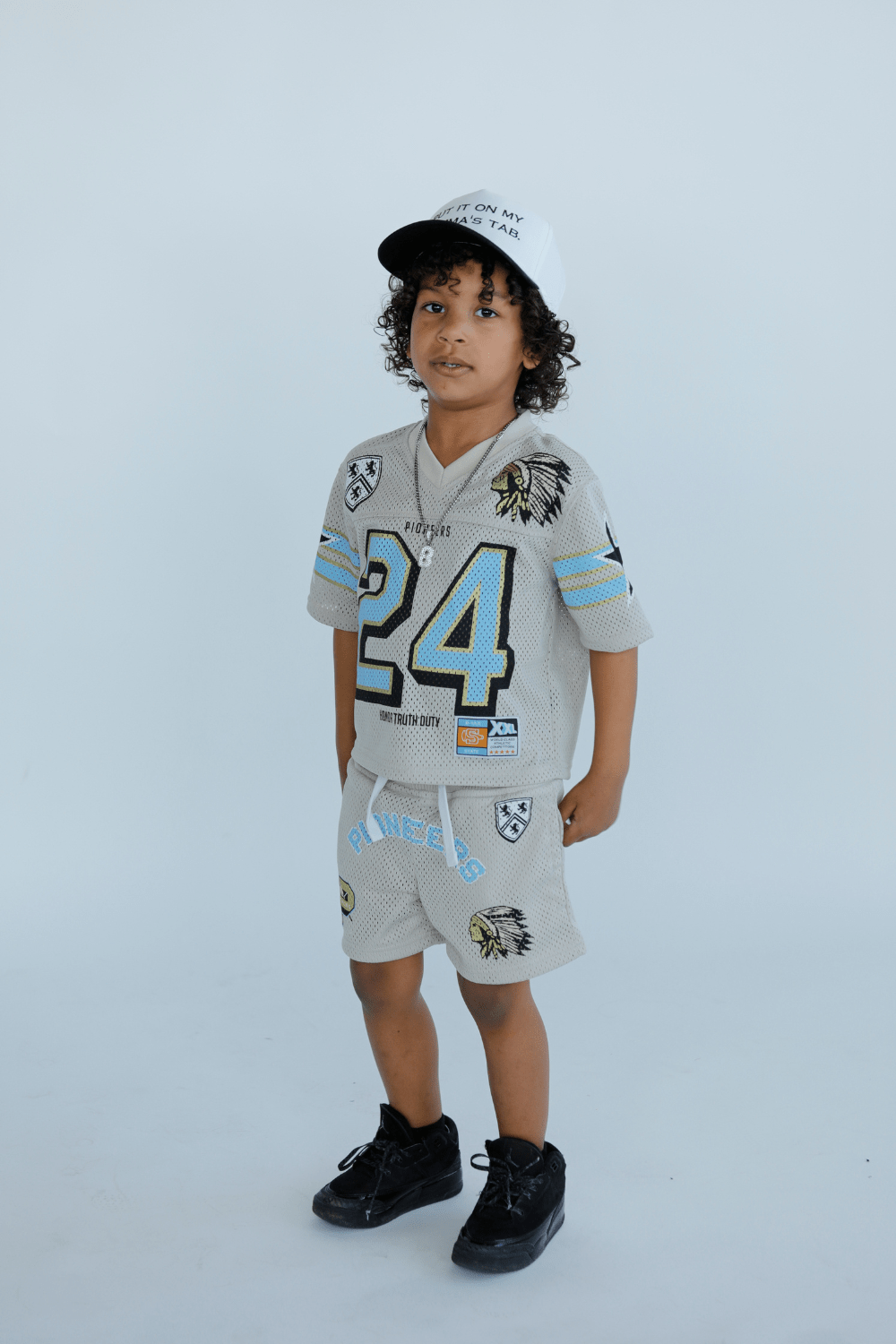 JC Kids Kids Pioneer Mesh Shorts (Cream)