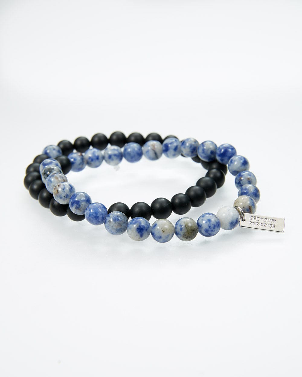 Jordan Craig Sodalite & Volcanic Rock Beaded Bracelet Set Sodalite