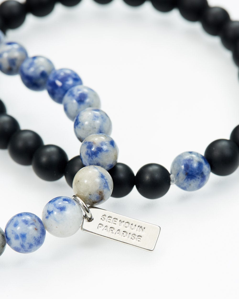 Jordan Craig Sodalite & Volcanic Rock Beaded Bracelet Set Sodalite