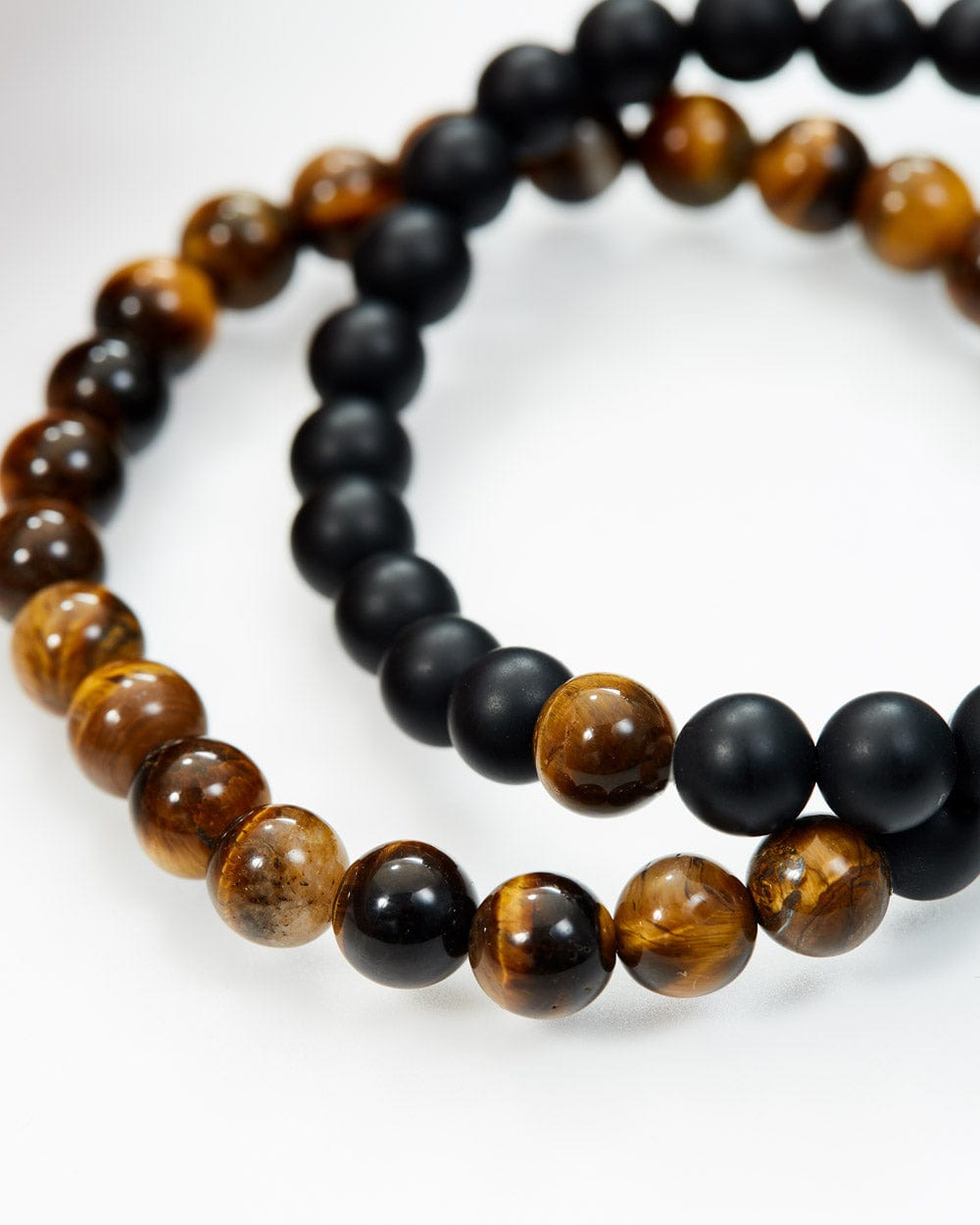 Jordan Craig Tiger’s Eye & Volcanic Rock Beaded Bracelet Set Tiger’s Eye