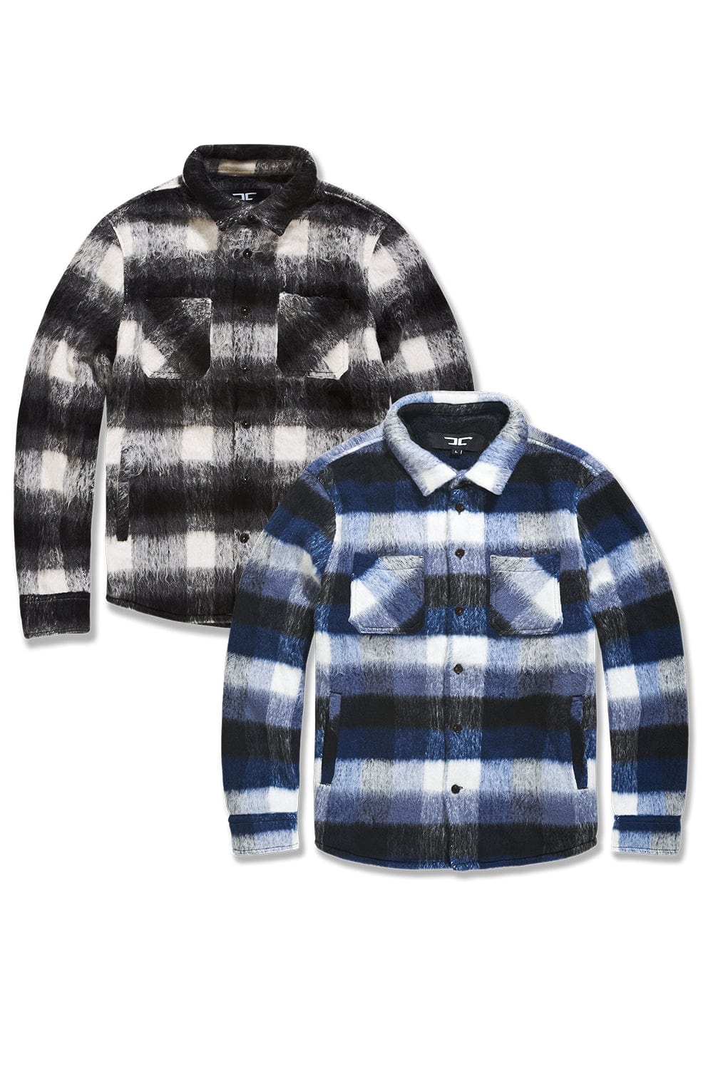 JC Big Men Big Men's Flannel Shacket 2 Pack 4XL