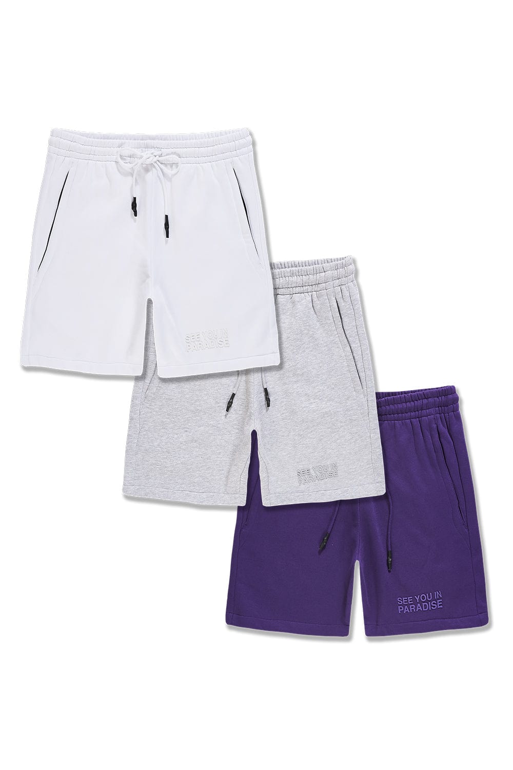 JC Big Men Big Men's Retro Paradise Tonal Shorts 3 Pack #1 4XL