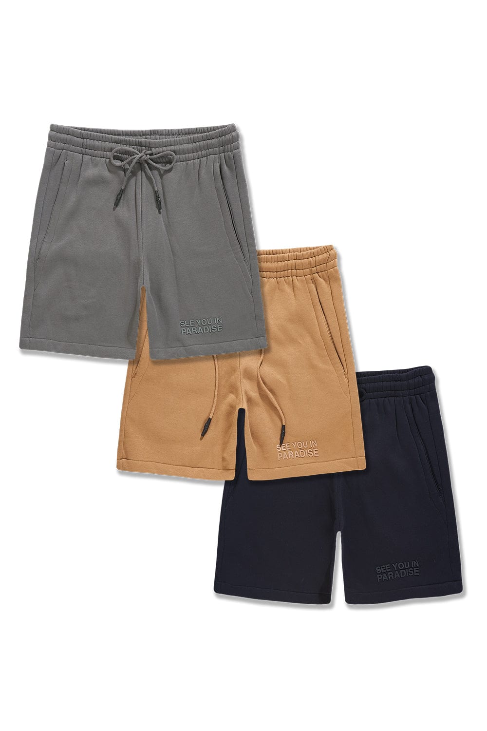 JC Big Men Big Men's Retro Paradise Tonal Shorts 3 Pack #2 4XL